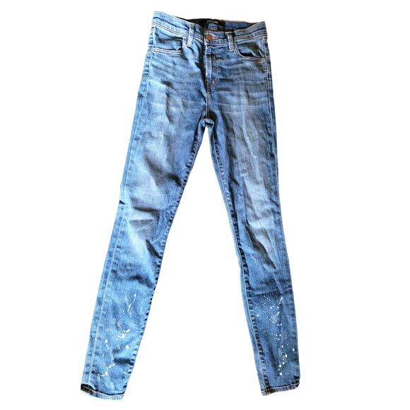 J Brand Jeans Maria High Rise Skinny Blue Denim Anarchy Size 25 - Picture 1 of 6